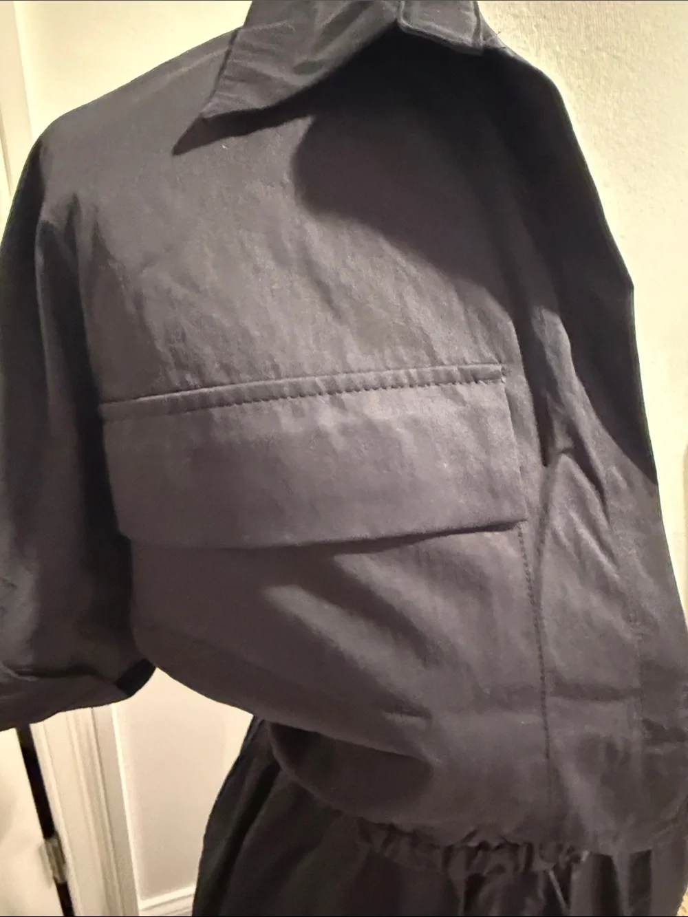 Abercrombie & Fitch Black Maxi Utility Shirt Dress